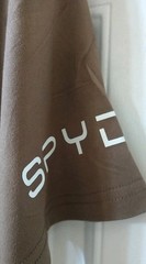 SPYDER FITTED BROWN LOUNGE WEAR T-SHIRT, SIZE L