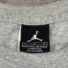 Vintage 2001 NIKE AIR JORDAN 1 WINGS CO.JP JAPAN METALLIC SILVER GRAY T SHIRT L