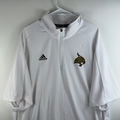 Adidas Texas State Bobcats Men’s 2XL White Climalite Dry Fit S/S Coaches 1/4 Zip