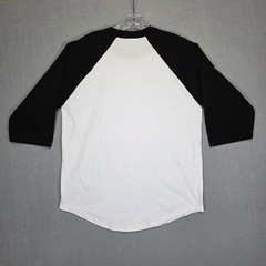 Shaka Active Shirt Mens Large White Black Baseball Raglan Hot Rod Car Y2K