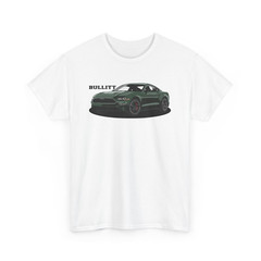 DigiRods Ford Bullitt Edition Mustang GT 2019 Model Cartoon Car White T Shirt