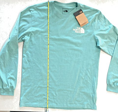 NEW with tags Mens North Face aqua/teal Lg Long Sleeve Shirt 100% cotton