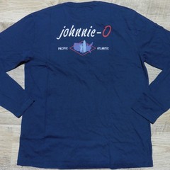 JOHNNIE O Mens M MEDIUM T SHIRT COSTAL WAY NAVY BLUE GOLF BRENNAN 2.0