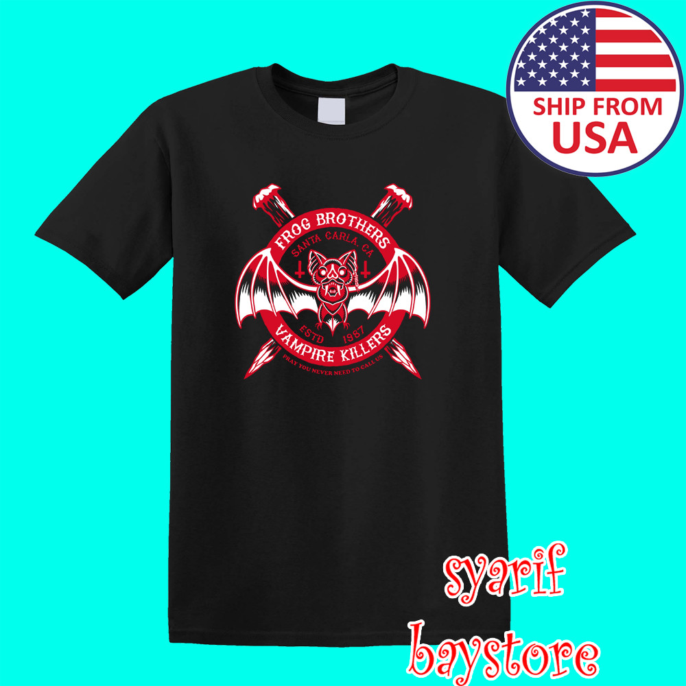 The Lost Boys Frog Brothers Vampire Killers Men’s Black Size S to 5XL