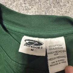 Vintage Pro Edge Mens Henley T-Shirt Size M Green Michigan State University