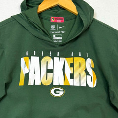 Nike Green Bay Packers Shirt Mens Sz S NFL On Field Hooded Tee Goodman Green