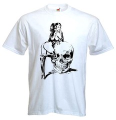 SKULL GIRL T-SHIRT – Goth Horror Biker Kinky Fetish Gothic – Choice Of Colours