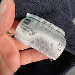 GU Womens Size Small Blue Cotton Crew-Neck T-Shirt Regular Fit