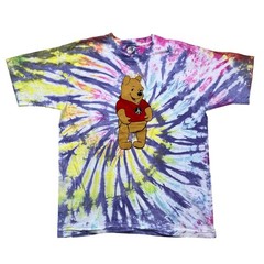Vintage Winnie The Pooh Peace Hippie Tie Dye Tee Shirt Size XL 23″X31″