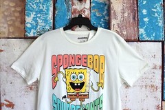 Unisex Old Navy SpongeBob SquarePants T-Shirt Short Sleeve LARGE Sea Salt NEW