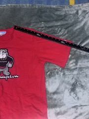 VTG Georgia Bulldogs Men’s Champion Embroidered Cotton T-Shirt Red • XL