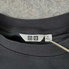 Uniqlo U Shirt Mens Extra Large Black Crew Neck Short Sleeve Stretch Pullover