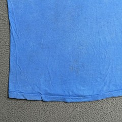 VTG 80s Faded Selvedge Front Pocket Worn Cotton Blank Single Stitch T-Shirt 2XL