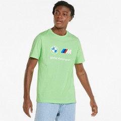 Puma Mens BMW Motorsport ESSENTIAL LOGO TEE Paradise Green, Small