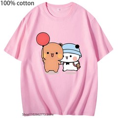 Bubu Dudu Cartoon T-shirt | Bubu and Dudu Brown T-Shirt, Valentine Gifts S to 5X