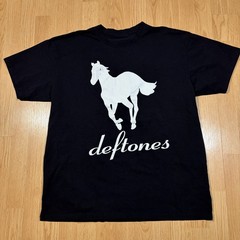 Deftones White Pony Big Logo Black Tee Shirt Size Large Grunge Skater Y2k