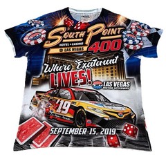 South Point 400 Las Vegas NASCAR Racing 2019 All Over Print T-Shirt Large