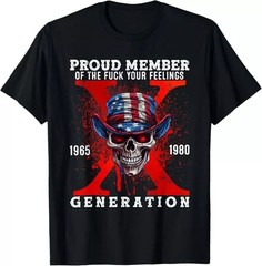2025/Proud Member Of Your Feelings Horror Skull X Generation T-Shirt