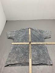 Shirt Mens L Gray Acid Wash Cherub Angel Graphic Tee Crewneck Cotton Jersey