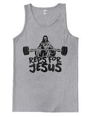 Reps For Jesus – Bodybuilder Fitness Gym Hustle Workout Men’s Tank Top