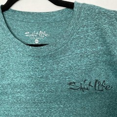 Salt Life Shirt Mens Medium Green Long Sleeve Fish Surf Dive Chill Beach Palm