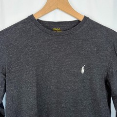 POLO RALPH LAUREN Long Sleeve T-Shirt Mens XS Charcoal Gray Logo Classic Preppy
