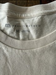 TravisMathew Beach Cities Men’s White Graphic Print Logo Crew Neck Tee M