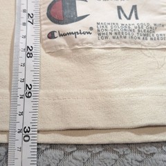 Champion Vintage Men Louisiana Lafayette Cream, Long Sleeve Shirt, Size Medium