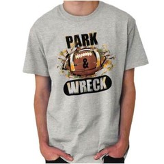 Funny Football Pun Joke Park and Wreck Humor Mens Casual Crewneck T Shirts Tees