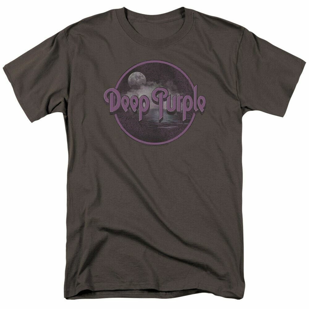 Deep Purple Smoke on the Water T Shirt Mens Licensed Rock Band Tee Charcoal
