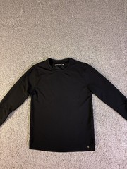 Point Summit Outdoor T-Shirt Mens Medium Black Waffle Knit Logo High Low Hem