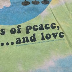 Liquid Blue 2016 Woodstock Tie Dye Band Tee Shirt Mens L Rainbow Music Festival