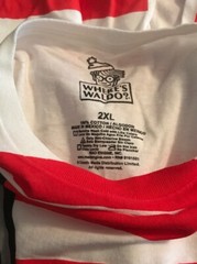 WHERE’S WALDO COSTUME T-SHIRT XXL (2XL) NEW NO TAGS