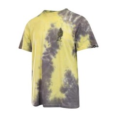 Element Men’s T-Shirt Yellow Dark Grey Tie-Dye Mushroom Graphic S/S (S17)
