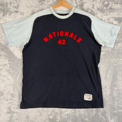 Vintage Abercrombie & Fitch Mens Large Jersey T-shirt Nationals 42 Athletic