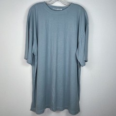 Vintage Linea Dome Men’s Shirt XL New Blue Short Sleeve Textured Casual Crew