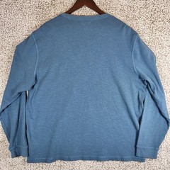Tailor Vintage Mens XXL Long Sleeve Crew Neck Pullover Base Layer Blue Casual