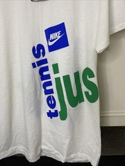 Vintage NWT 90s Just Do It Tennis Block Tag T-shirt Single Stitch Shirt Size L