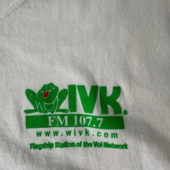 Vtg WIVK 107.7 TN Vols Network Promo Shirt Crushin It Frog Football Gildan Sz L