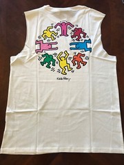 KEITH HARING Licensed Muscle Shirt NEW S, M, L, XL, XXL PRINT ON BOTH SIDES NWT