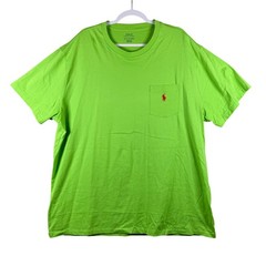 Polo Ralph Lauren Mens 2XB Crew Neck Pocket T-Shirt Green Short Sleeve Tee