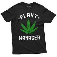 Men’s Plant Manager cannabis Marijuana T-shirt Funny 420 Weed Tee shirt