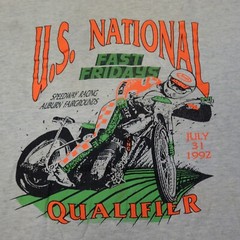 Vintage 1992 Fast Fridays Speedway Motorcycle Racing Shirt SMALL US National **