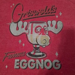 Red ‘Griswold’s Famous Eggnog’ Christmas Tee, Large
