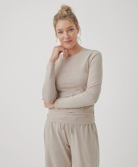 Pact Women’s Cool Stretch Fitted Long Sleeve Tee 3X-Large Oat Heather