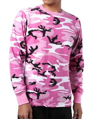 BACKBONE Mens Army Camo Long Sleeve Hunting Camp Outdoor Casual Tee T-Shirt