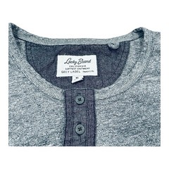 Lucky Brand Grey Label Henley Shirt Men’s 2-Tone Long Sleeve Casual Tee – XL