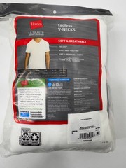 Hanes Ultimate Tagless V-Necks M Cotton Undershirts Longer Length Cool Comfort