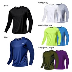 Summer Ice Silk Long Sleeve T-shirt Men 2023 New Quick Dry Breathable Air Condit
