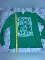 Merry Christmas you filthy animal home alone Green Crewneck long sleeve medium